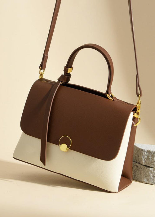 Margot - Two-Tone Top Handle Shoulder Bag
