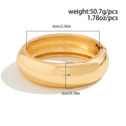 Smooth Wide Gold Foil Tie Dye Bracelet