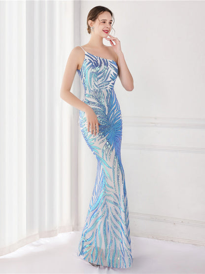 Sequin celebrity party evening dress
