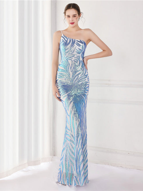 Sequin celebrity party evening dress