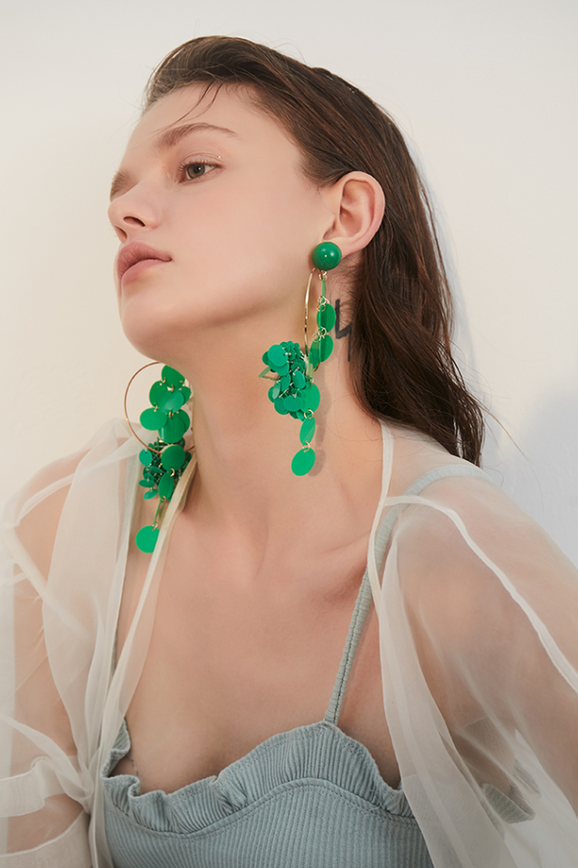 Tassel Earrings with Sequins