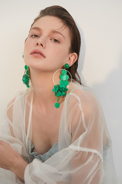 Tassel Earrings with Sequins