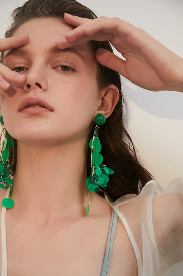 Tassel Earrings with Sequins