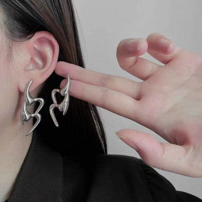 Korean Fashion Pearl Crystal Star Drop Earrings for Women Geometric Pendants Jewelry Gift