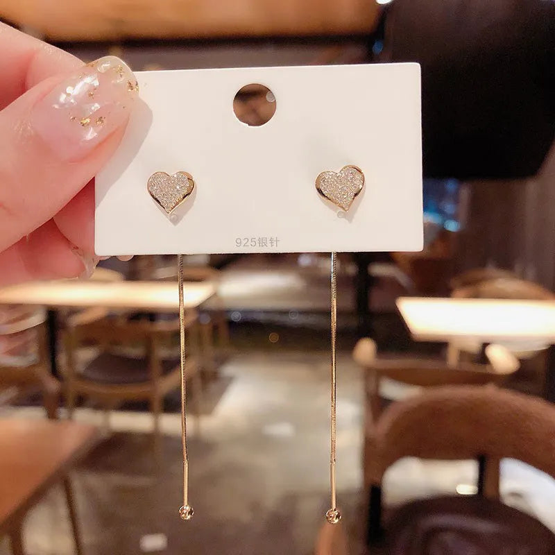 Lizakosht Peach Zircon Bow Earrings for Women Fashion Jewelry Gifts