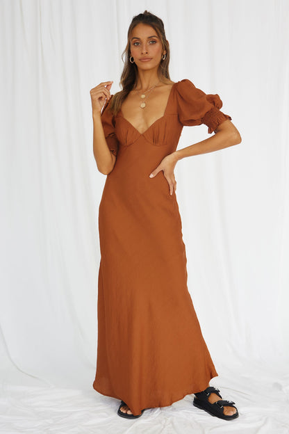 Calyx Maxi Dress Tan