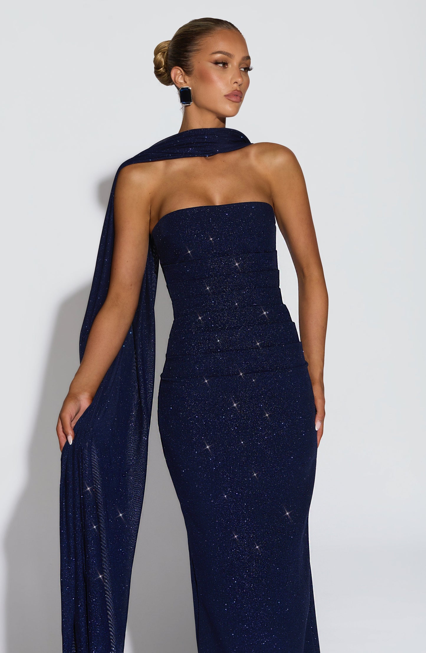 Agnes Shawl - Navy Sparkle