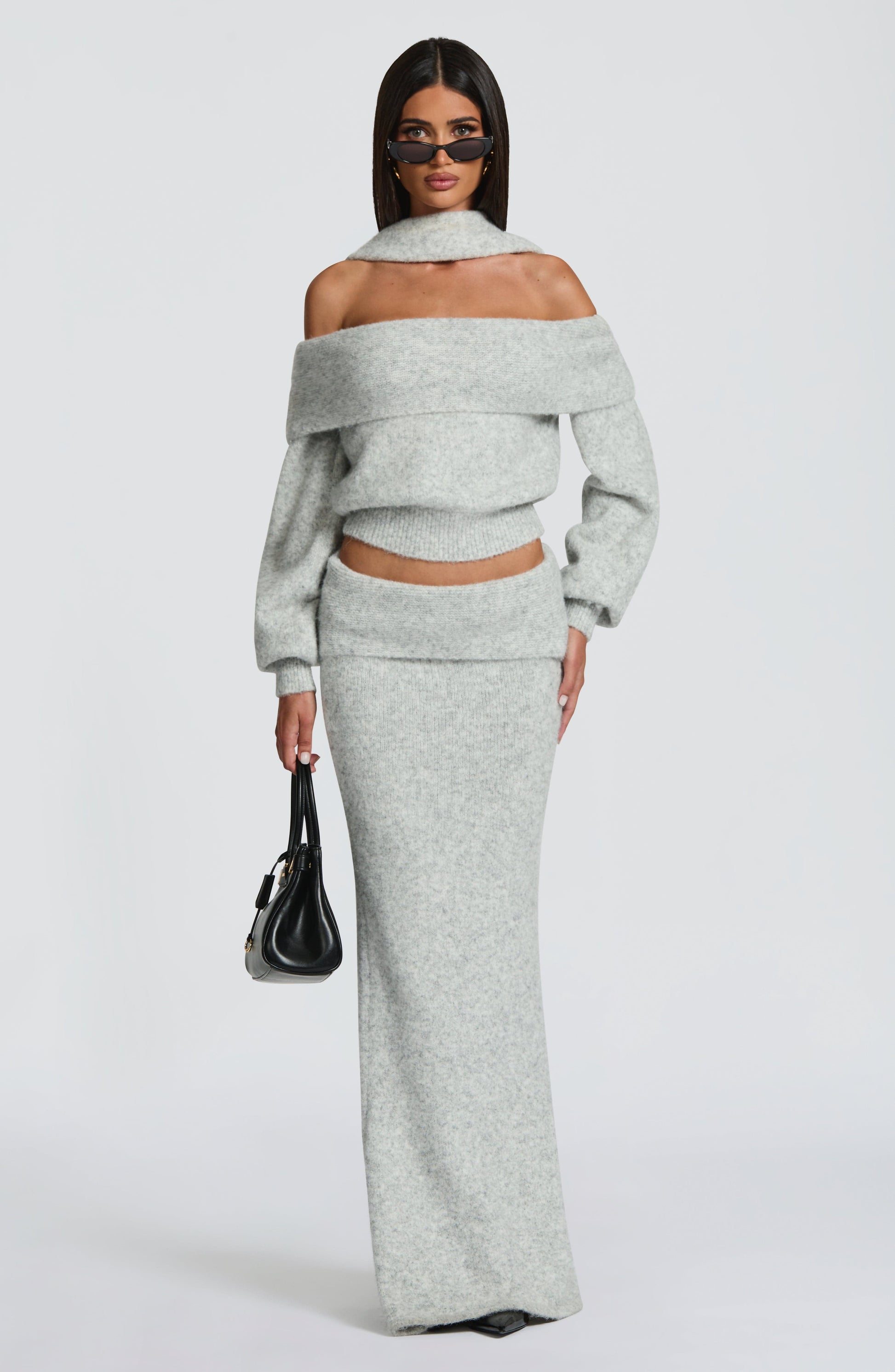 Andie Top - Light Grey Marl