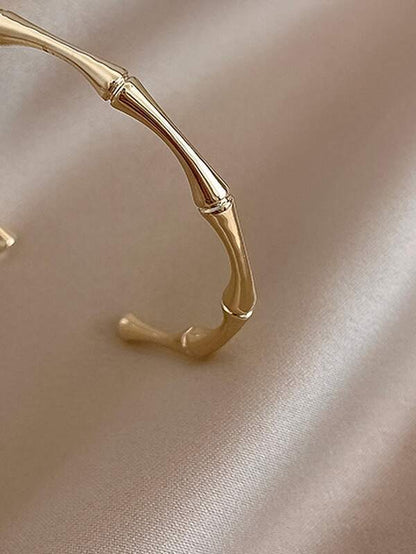 Bamboo Design Cuff Bangle for Women
