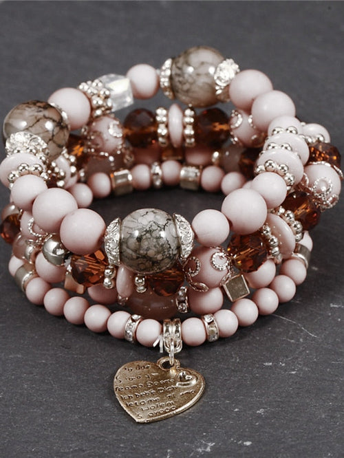 Bracelets Ethnic Style Party Heart Bracelets & Bangles / Imitation Pearl / Black / Red / Fall / Winter for Women