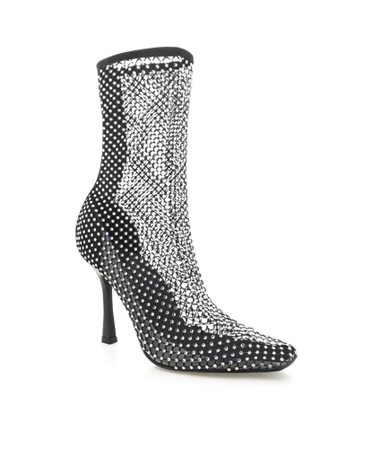 Bindi Heels - Black Satin Diamante
