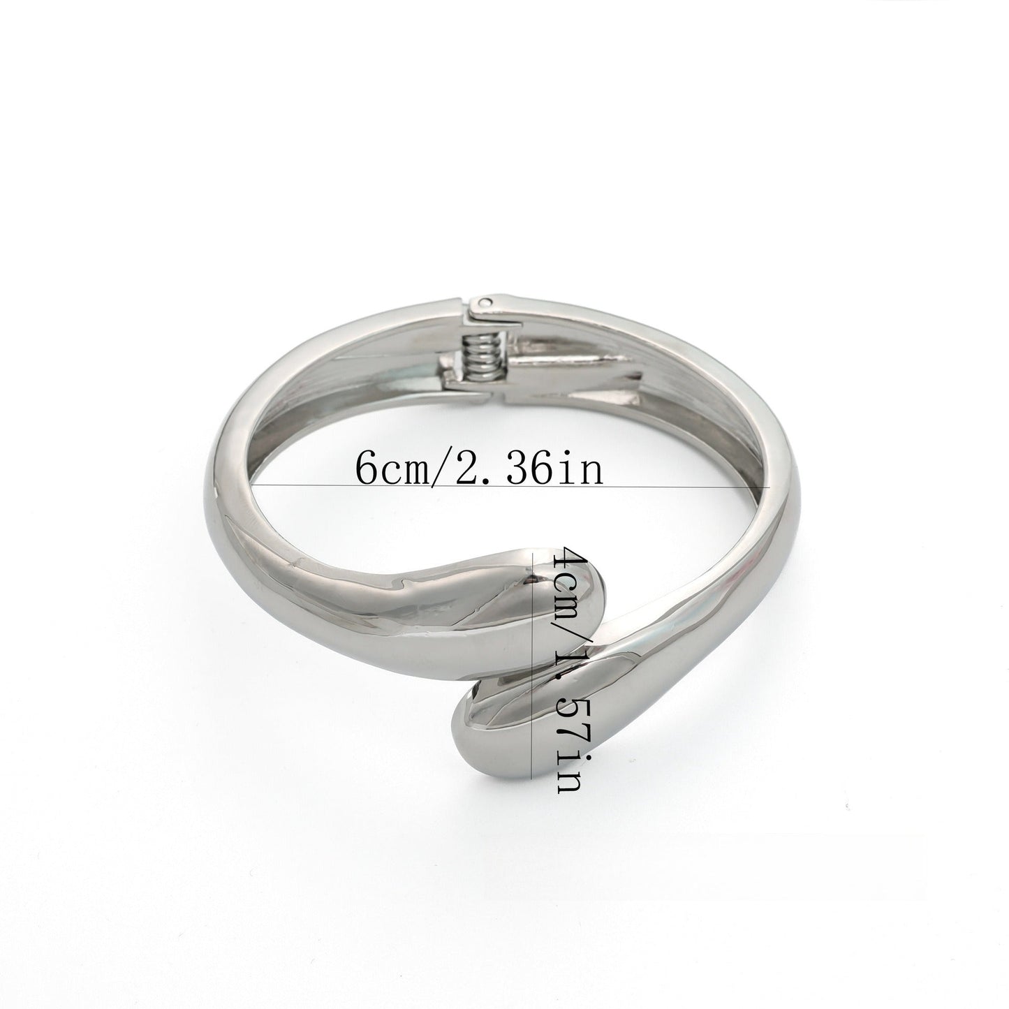 Wide Openwork Coil Metal Cuff Bracelet