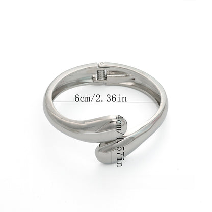 Wide Openwork Coil Metal Cuff Bracelet