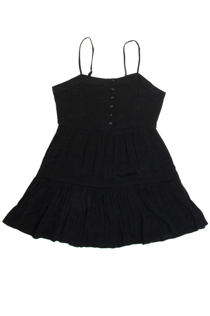 Black Ruffle Tiered Mini Dress