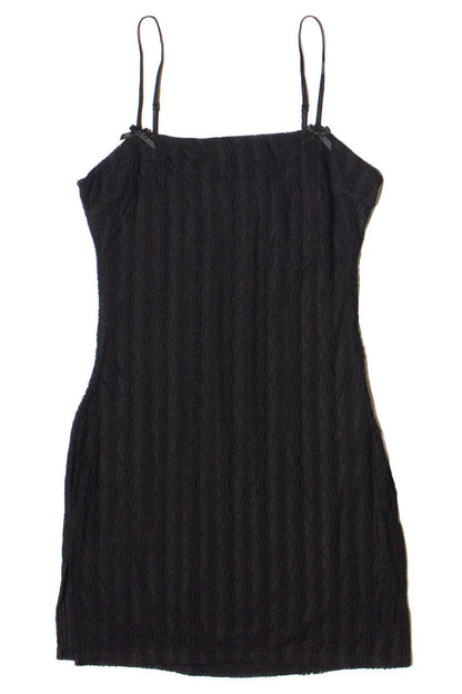 Bow Detail Lined Lace Mini Dress