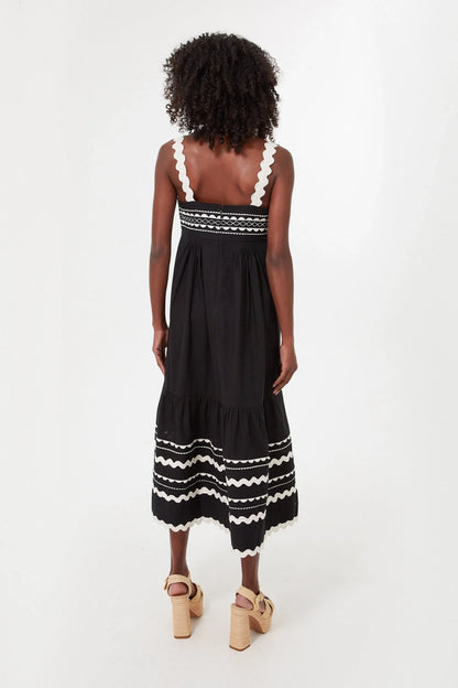 Black Ryleigh Ric Rac Sleeveless Dress