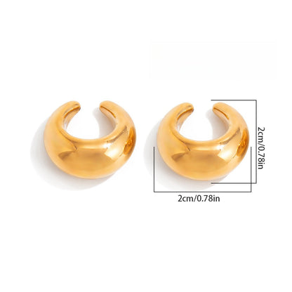 Abstract Spiral Cuff No Piercing Earrings