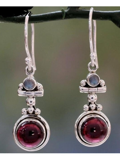1 Pair Earrings For Girls'  Imitation Diamond Alloy Classic Wedding Amethyst Diamond zircon earrings long Pendant Earring for Women