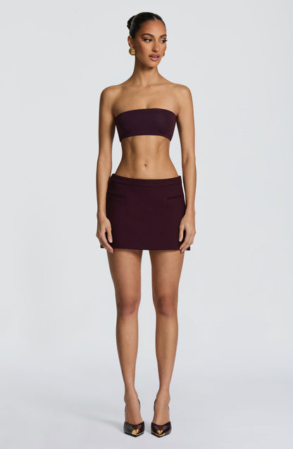 Edna Mini Skirt - Plum