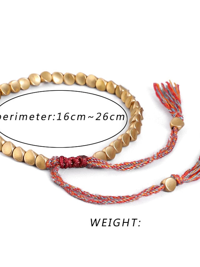 Men's Loom Bracelet Braided Vintage Theme Fashion Boho Copper Bracelet Jewelry Yellow / Red / Blue For Daily Holiday Festival for Women