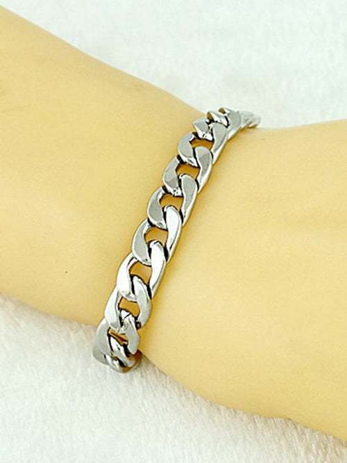 Chain Bracelet Classic Fashion Simple Alloy Bracelet Jewelry Silver For Daily Date for Women