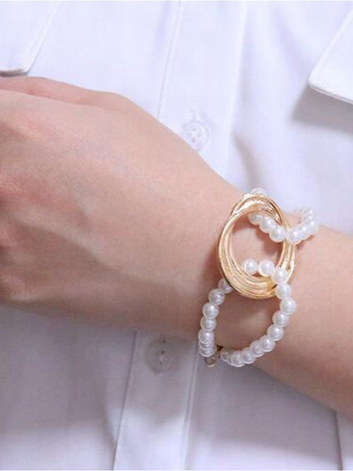 Chain Bracelet Classic Fashion Simple Elegant Alloy Bracelet Jewelry Gold For Daily Date for Women