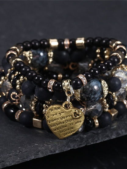 Bracelets Ethnic Style Party Heart Bracelets & Bangles / Imitation Pearl / Black / Red / Fall / Winter for Women
