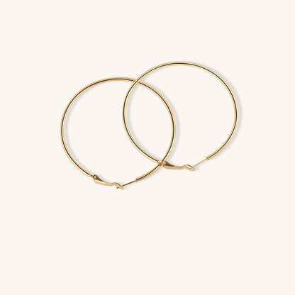 Oversized Titanium Steel Hoop Earrings