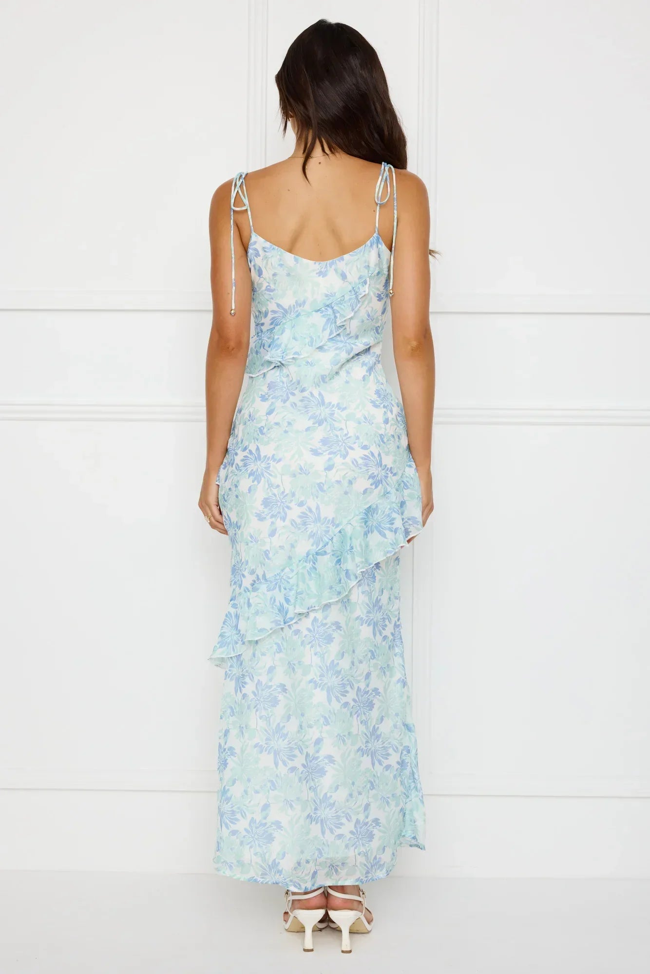 Botanic Ballet Maxi Dress Blue