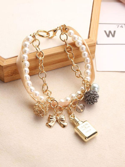 Faux Pearl Beaded Bracelet for Women
