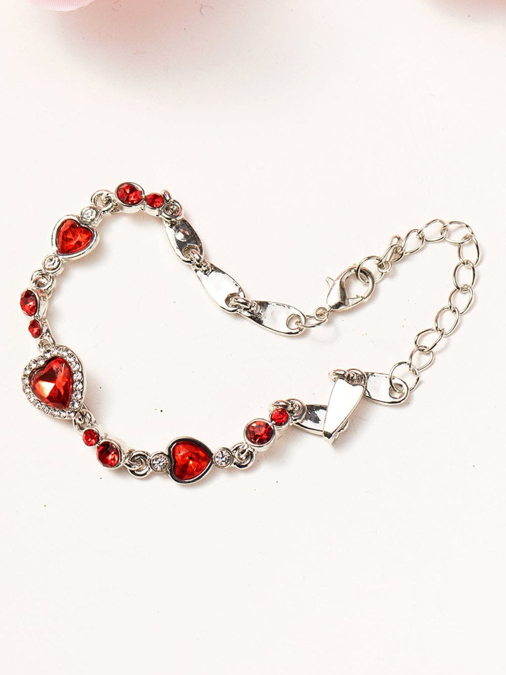Flaming Heart Gem Valentine's Fashion Bracelet