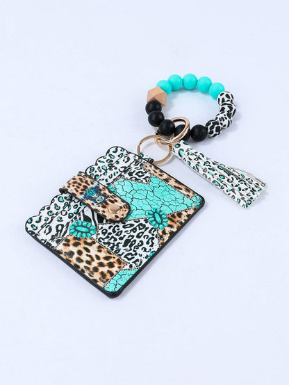 Green Wildcat Print Western Fashion Accessory Set