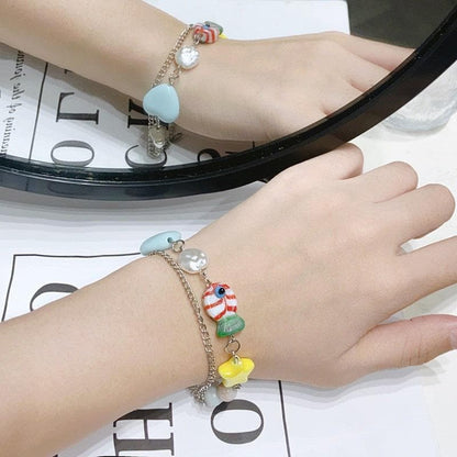 Multicolor star metal chain bracelet  | Festival Outfits Women
