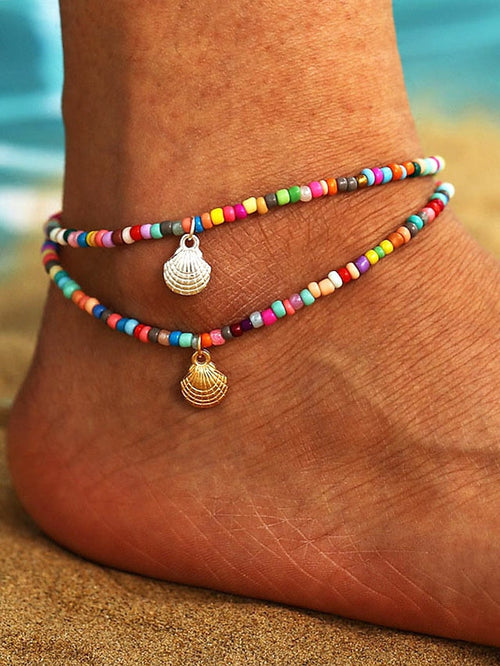 Ethnic Style Outdoor Shell Anklet for Women