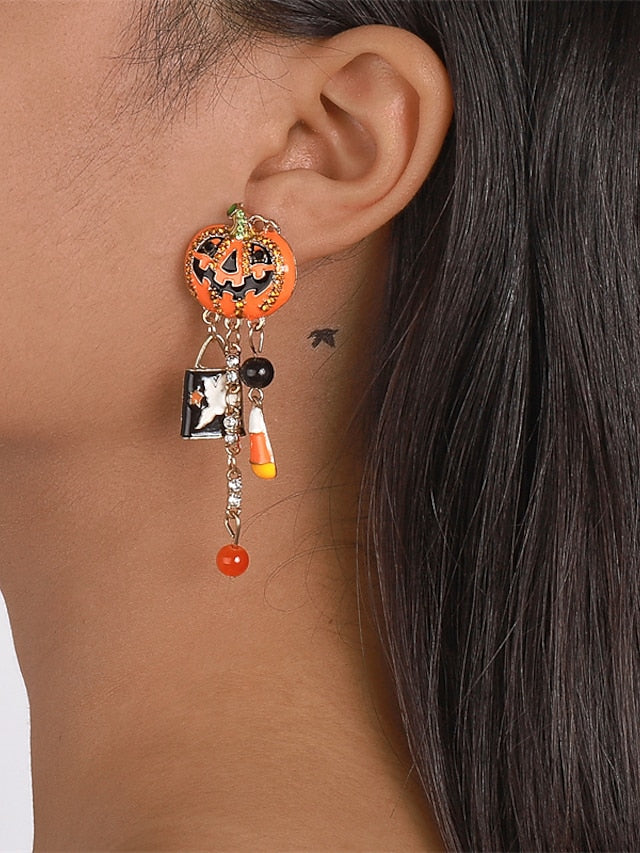 Earrings Exaggerated Halloween Pumpkin Earring for Women