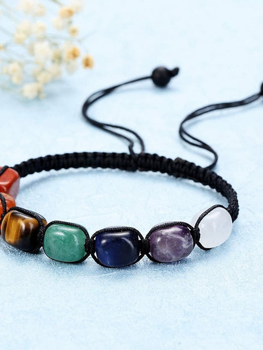 Men's Loom Bracelet Yoga Bracelet Classic Vintage Theme Stylish Stone Bracelet Jewelry Brown / Rainbow / Coffee For Gift Daily for Women