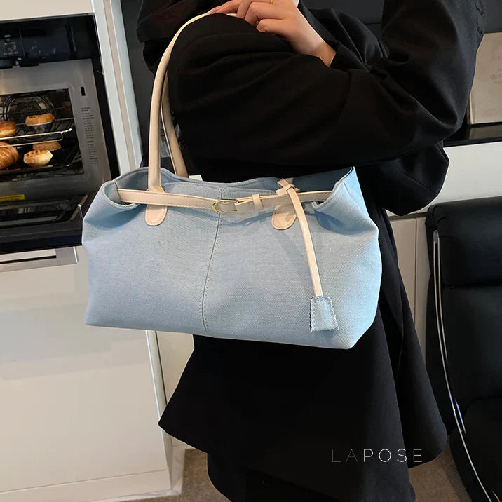 Leiana Colorblock Denim Tote