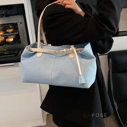 Leiana Colorblock Denim Tote