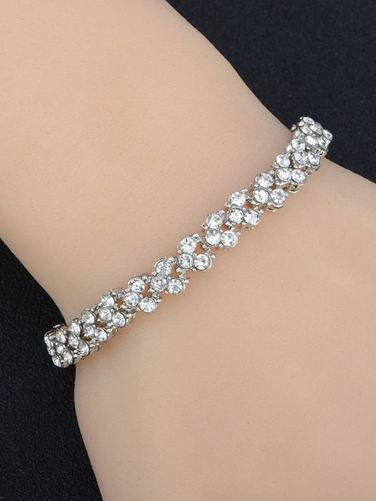 Chain Bracelet Classic Fashion Wedding Cute Simple Alloy Bracelet Jewelry Silver / Gold For Gift Daily for Women