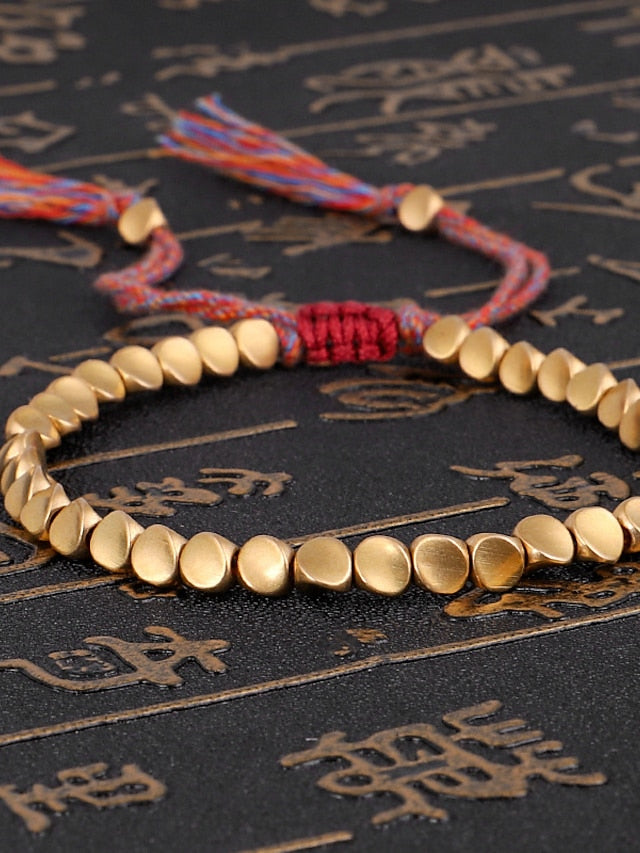 Men's Loom Bracelet Braided Vintage Theme Fashion Boho Copper Bracelet Jewelry Yellow / Red / Blue For Daily Holiday Festival for Women