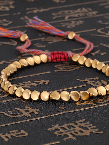 Men's Loom Bracelet Braided Vintage Theme Fashion Boho Copper Bracelet Jewelry Yellow / Red / Blue For Daily Holiday Festival for Women