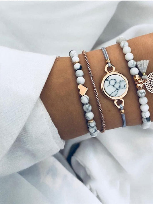 Bracelets Artistic Anniversary Heart Bracelets & Bangles / Black / White / Pink / Fall / Winter for Women