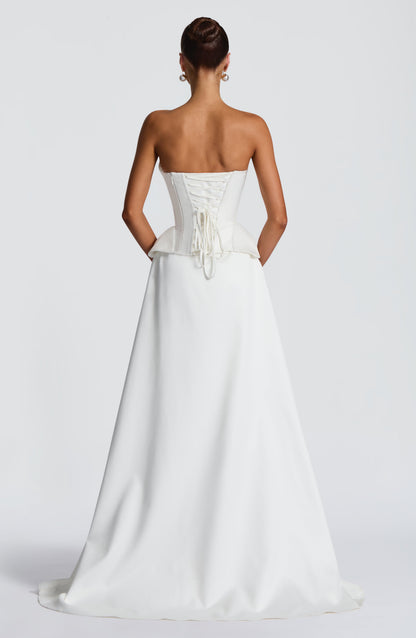 Neri Skirt Train - Ivory