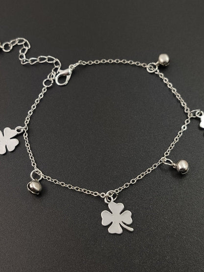 Ankle Bracelet Cute Simple Body Jewelry For Daily Holiday Classic Alloy Flower Silver Gold 1PC for Women