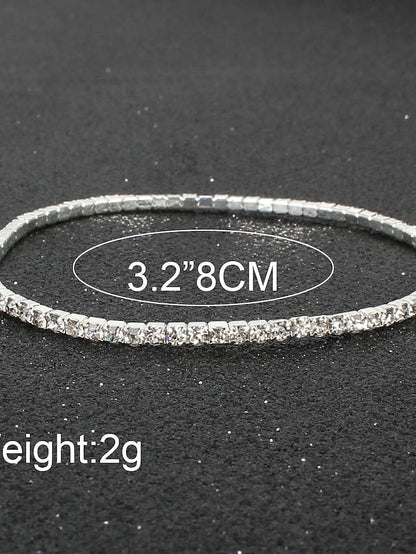 Bracelet Classic Fashion Vintage Theme Personalized Rhinestone Bracelet Jewelry Silver / Black / Red For Party Evening Gift Daily Birthday for Women