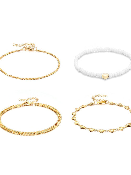 Fashion Outdoor Heart Anklet for Women