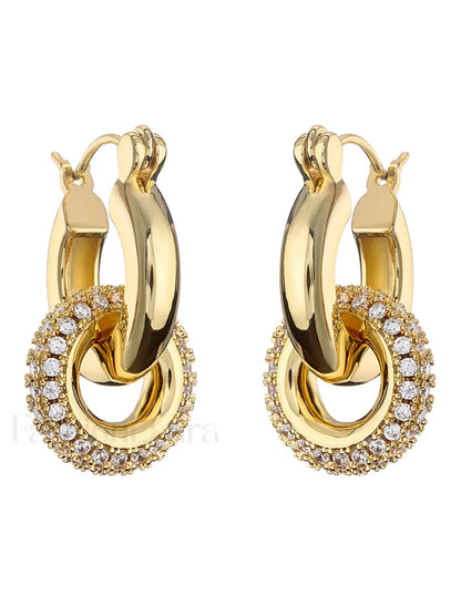 Polished Double Graceful Hoop Earrings