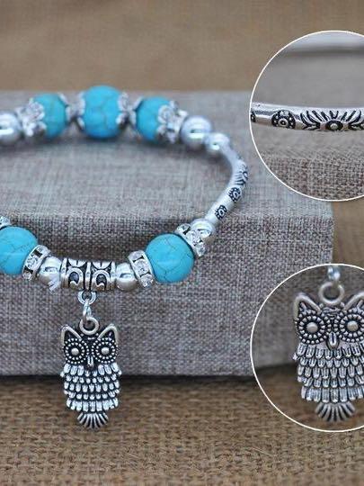 Vintage owl bracelet for Women