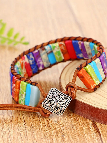 Bracelets Textured Street Rainbow Bracelets & Bangles for Women