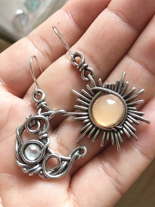 Earrings Textured Street Moon Earring for Women